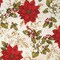 Threadmade Home Poinsettia Grace Vinyl Tablecloth, Multicolor - 52"W x 52"L Square